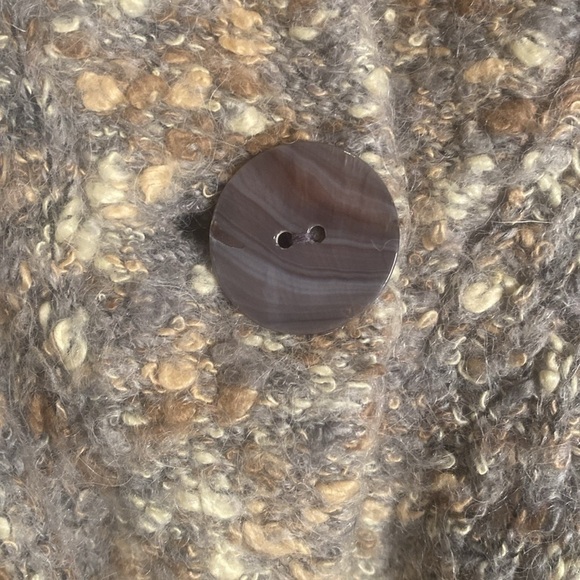 Susan Bristol Boucle Collared cropped textured Sweater cardigan Blazer size L - Picture 6 of 8